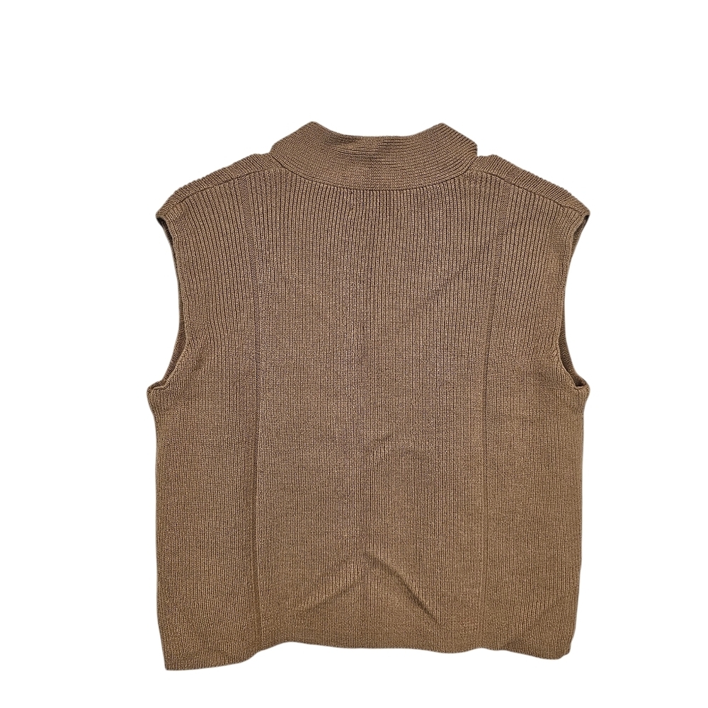 Pendleton 90s Wool Cashmere Sleeveless Sweater Old Money Vest Ribbed - Picture 2 of 5
